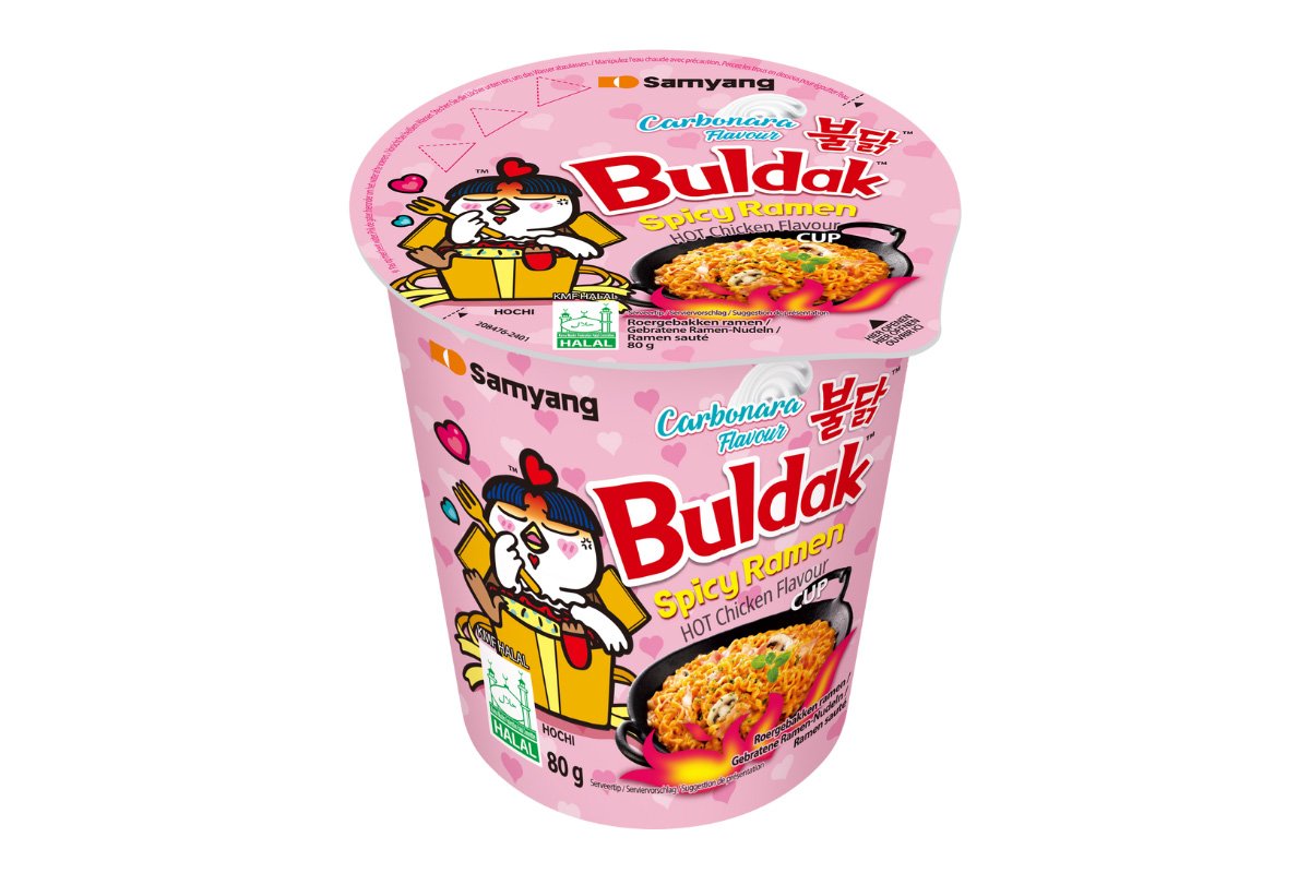 Cup de nouilles ramen saveur Carbonara Samyang Buldak - 80 g