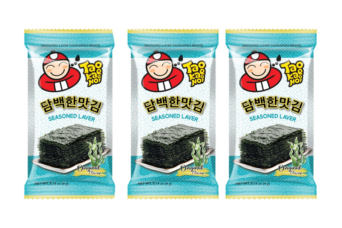 Taokaenoi snack d'algues grill&eacute;es saveur originale - 12g (3 x 4 g)