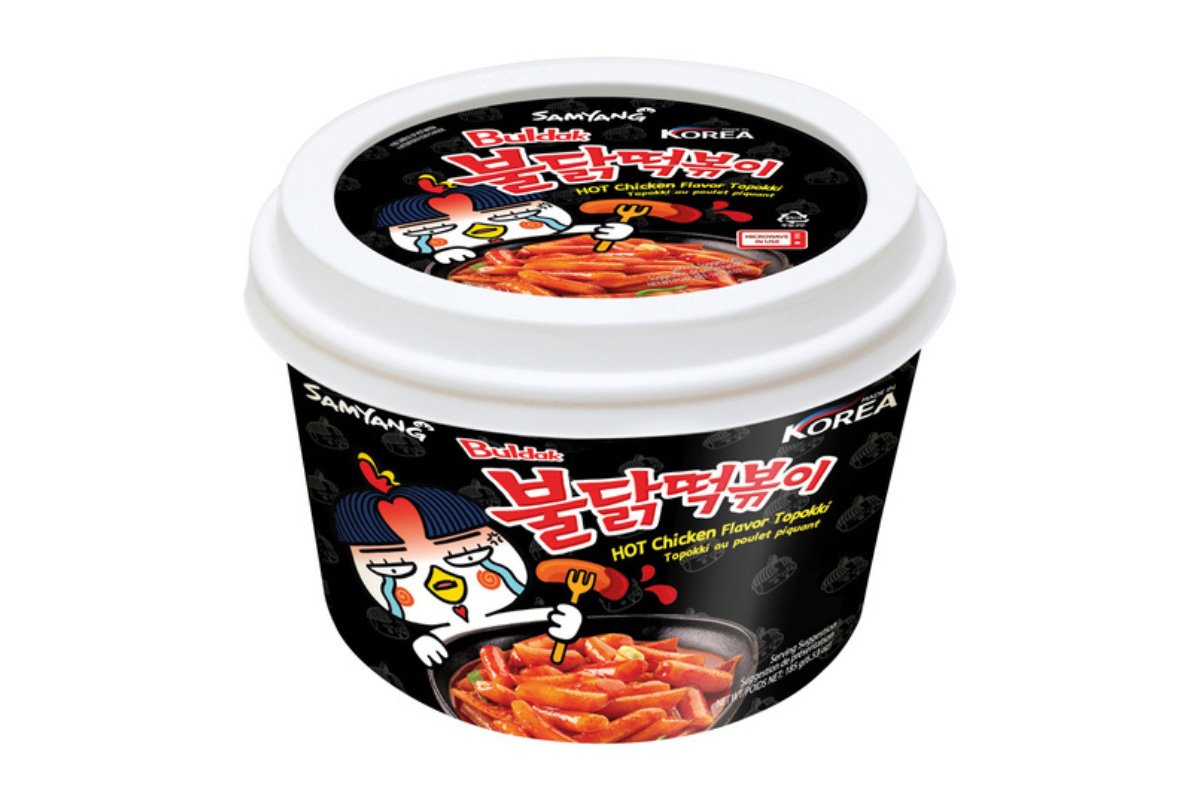 Tteokbokki Samyang Buldak - G&acirc;teaux de riz cor&eacute;ens &eacute;pic&eacute;s - bol 185g