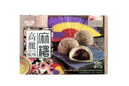 Mochi aux azuki et poudre de sésame par 6 - 210 g Mochi aux azuki et poudre de sésame par 6 - 210 g