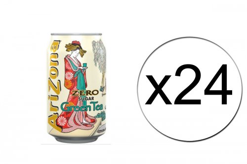 Lot de 24 canettes de thé vert sans sucre - 24 x 33cl