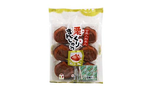 Kuri kuri-manju: Gâteaux fourrés aux châtaignes et haricots rouges par 6 - 180 g