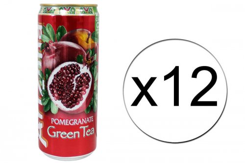 Lot de 24 canettes de thé vert à la grenade - 24 x 33cl