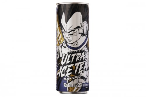 Canette Ultra Ice Tea Dragon Ball Z Vegeta thé saveur pêche - 33cl Canette Ultra Ice Tea Dragon Ball Z Vegeta thé saveur pêche - 33cl