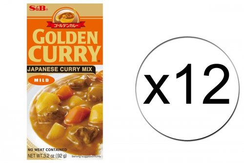 Lot de 12 plaquettes de curry Japonais doux - 12 x 92g