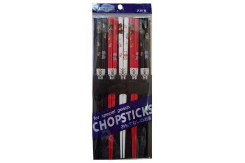 Lot de 5 paires de baguettes chat Maneki Neko Lot de 5 paires de baguettes chat Maneki Neko