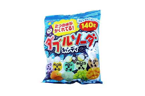 Bonbons durs au double soda et fruits Kabaya - 140g Bonbons durs au double soda et fruits Kabaya - 140g