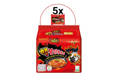 Buldak Samyang Nouilles instantan&eacute;es cor&eacute;ennes poulet extra &eacute;pic&eacute; - Pack de 5 x 140 g (700 g)
