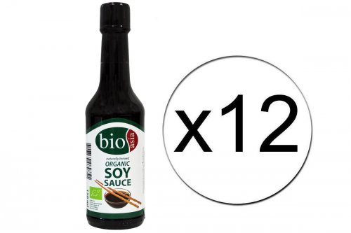 Lot de 12 bouteilles de sauce soja salée bio - 12 x 150ml