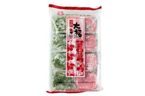 Mochi vert et rose haricot rouge et armoise - 360g Mochi vert et rose haricot rouge et armoise - 360g
