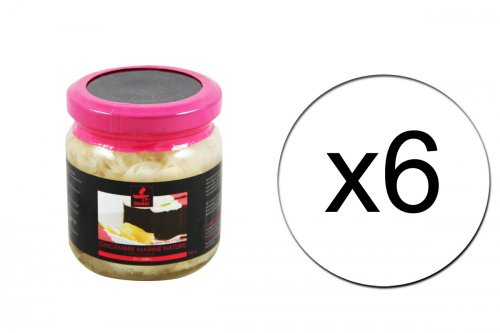 Lot de 6 pots de gingembre mariné blanc pour sushis - 6 x 190g