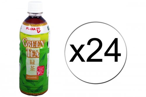 Lot de 24 bouteilles de thé vert au jasmin Pokka - 24 x 500ml
