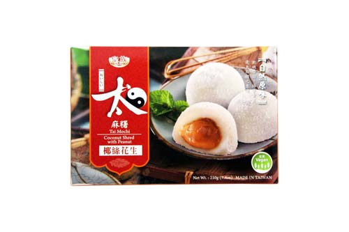 Mochi à la noix de coco râpée et cacahuète par 6 - 210 g