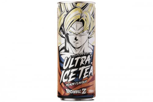 Canette Ultra Ice Tea Dragon Ball Z Goku thé saveur pêche - 33cl