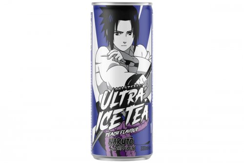 Canette Ultra Ice Tea Naruto Sasuke thé saveur pêche - 33cl