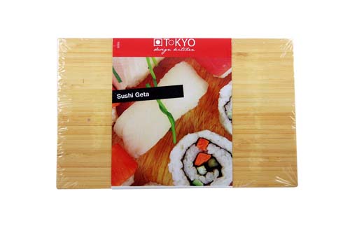 Plateau pour sushis en bambou - 24 x 15 x 3 cm