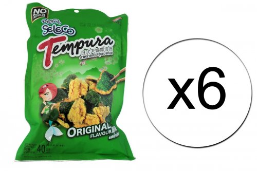 Lot de 6 sachets de chips d'algues avec tempura goût épicé - 6 x 40g