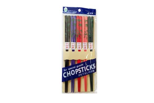 5 paires de baguettes colorées motifs bambou 5 paires de baguettes colorées motifs bambou