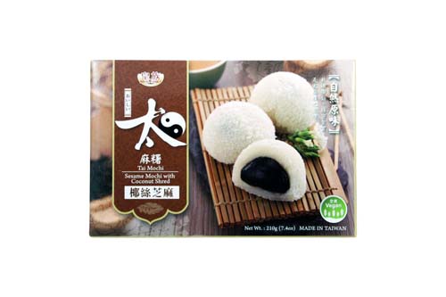 Mochi au sésame et noix de coco râpée par 6 - 210 g Mochi au sésame et noix de coco râpée par 6 - 210 g