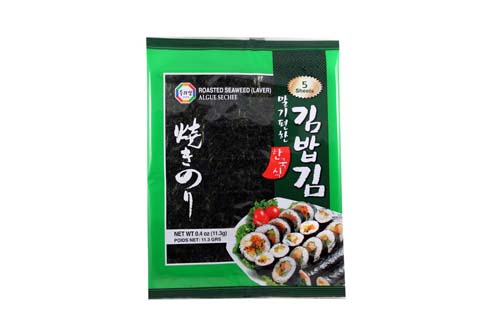Algues nori séchées pour sushis par 5
