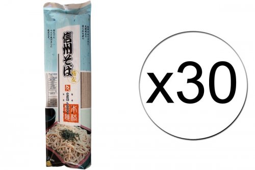 Lot de 30 paquets de nouilles s&egrave;ches de sarrasin Shinshu Soba Kubota - 30 x 250g