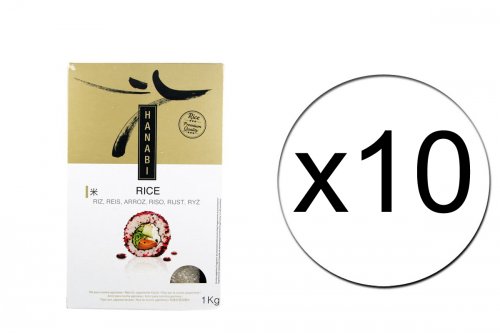 Lot de 12 paquets de riz à sushi Haruka - 12 x 1kg