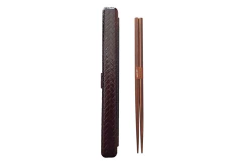 Baguettes Ajiro avec étui - 18 cm