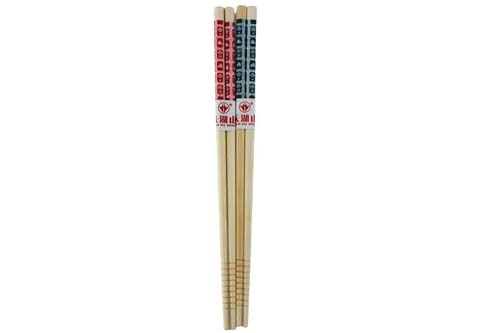 2 paires de baguettes bois clair motifs géométriques 2 paires de baguettes bois clair motifs géométriques