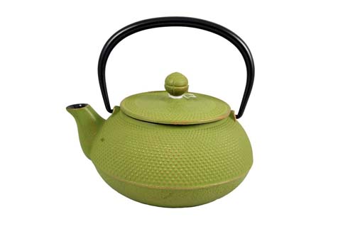 Théière Iwachu Arare verte-dorée en fonte 600 ml